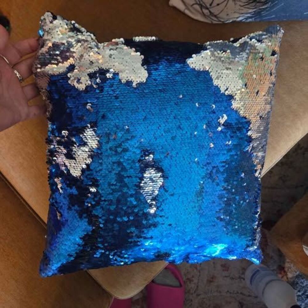 Reversible Sequin Throw Pillows - Set of 3